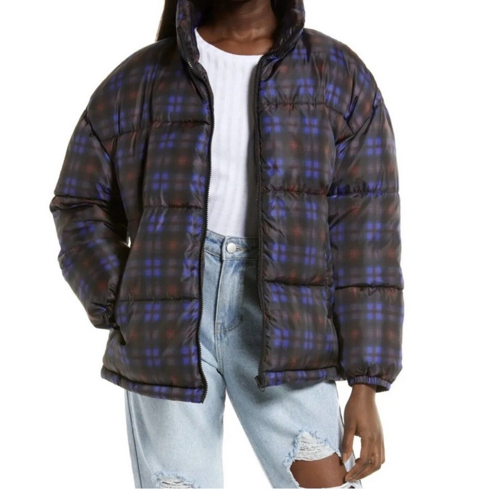 BP. Oversized Puffer Jacket Purple Earl Ombre